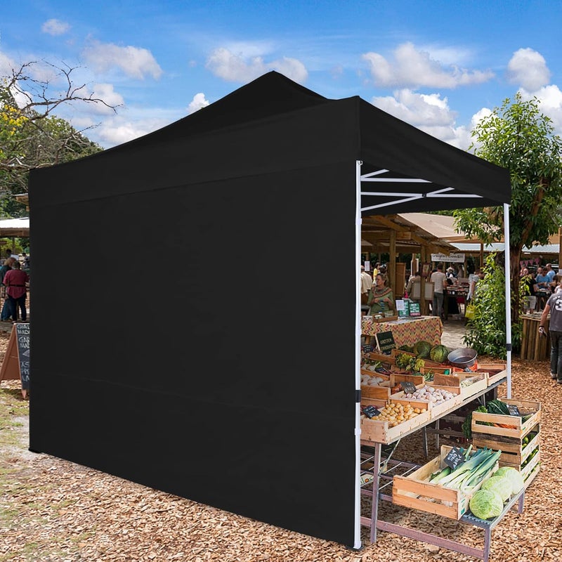 COOSHADE Instant Canopy SunWall 10x10 Canopy SideWall for Pop up Canopy Tent, 1 Pack Sidewall Only, Black - Image 5